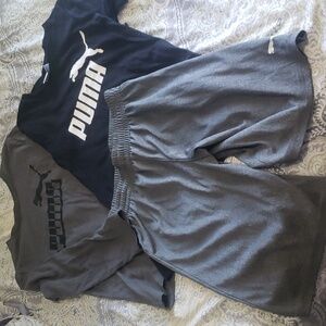 Puma youth M lot of two shirts and shorts